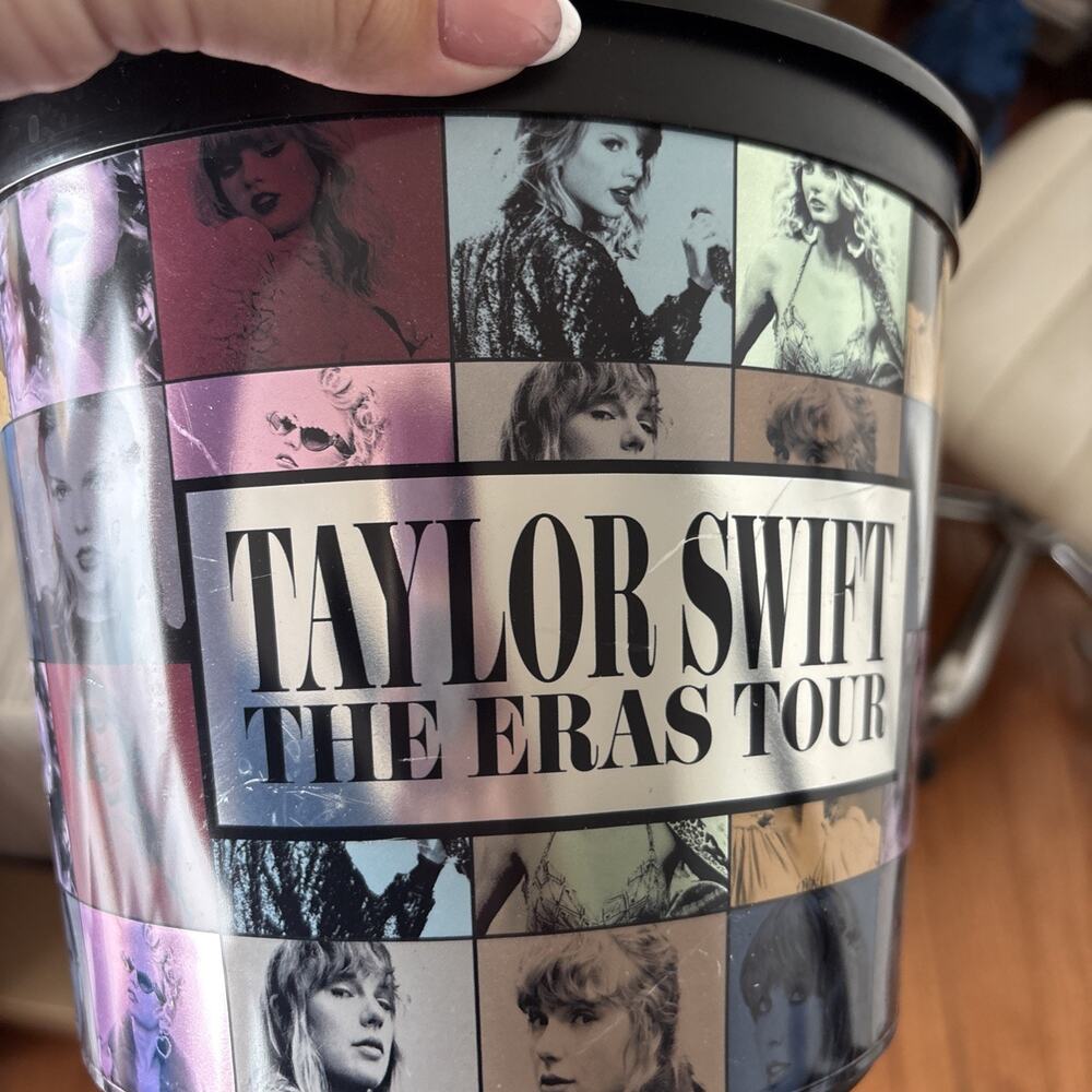 Taylor Swift The Eras Tour Black Plastic Movie Popcorn Bucket AMC Exclusive - Picture 5 of 6